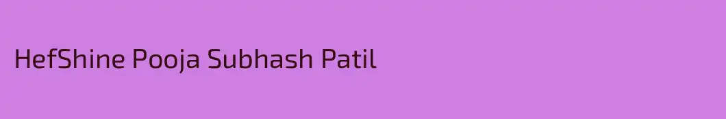 HefShine Pooja Subhash Patil